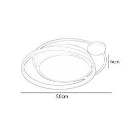 Plafoniera LED circolare da soffitto a filo 36 W 50×6 cm