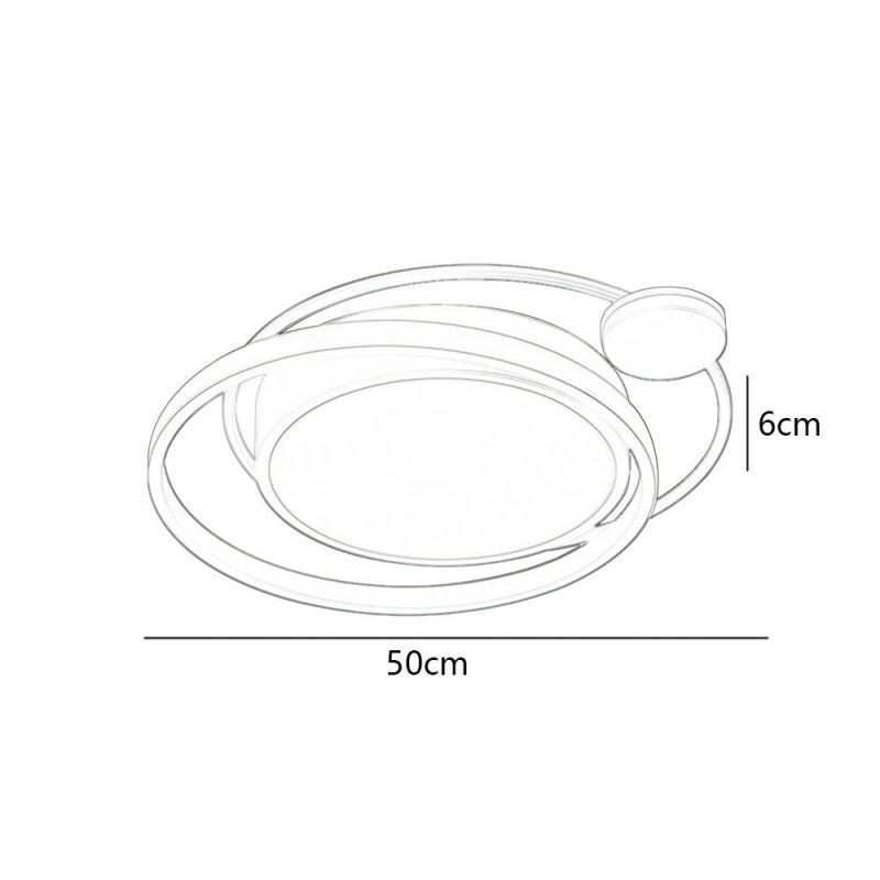 Plafoniera LED circolare da soffitto a filo 36 W 50×6 cm