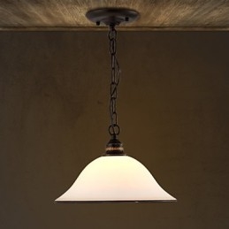 Lampadario moderno contemporaneo mini in metallo e vetro 80 cm