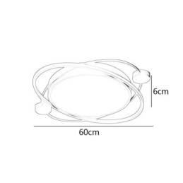 Plafoniera LED moderna Planet a filo 60 x 6 cm 36 W