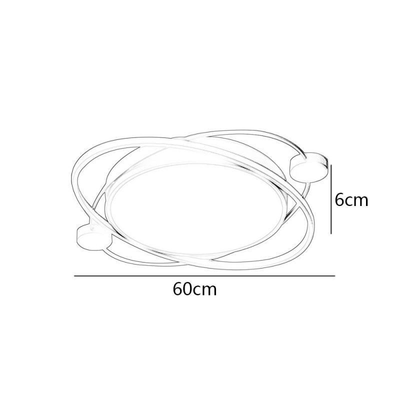 Plafoniera LED moderna Planet a filo 60 x 6 cm 36 W