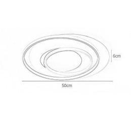 Plafoniera LED rotonda irregolare da soffitto 36 W 50 x 6 cm
