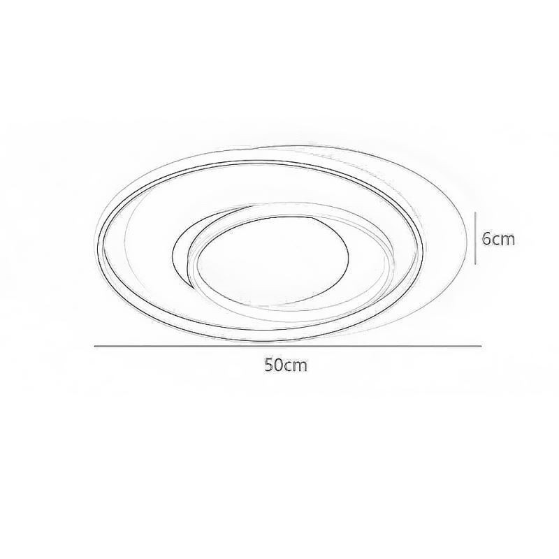 Plafoniera LED rotonda irregolare da soffitto 36 W 50 x 6 cm