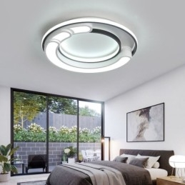 Plafoniera circolare a filo in acrilico 50×6 cm 36 W LED