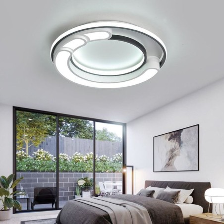Plafoniera circolare a filo in acrilico 50×6 cm 36 W LED