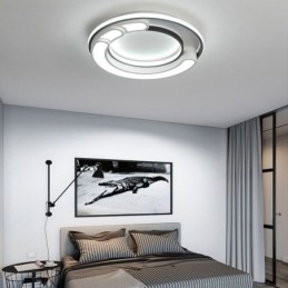 Plafoniera circolare a filo in acrilico 50×6 cm 36 W LED