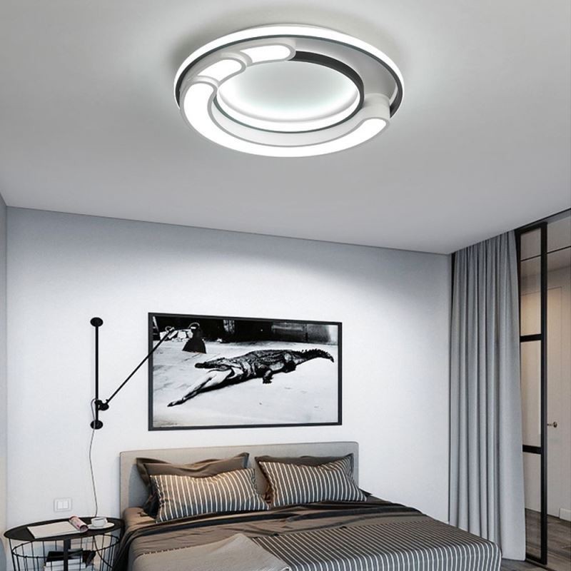 Plafoniera circolare a filo in acrilico 50×6 cm 36 W LED