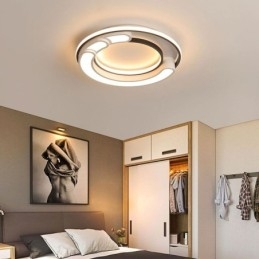 Plafoniera circolare a filo in acrilico 50×6 cm 36 W LED