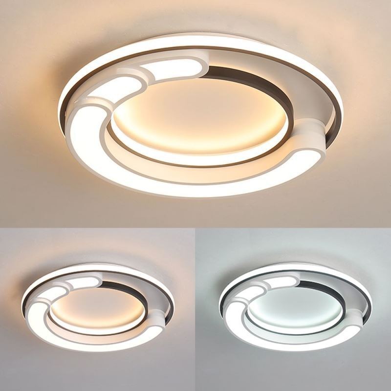 Plafoniera circolare a filo in acrilico 50×6 cm 36 W LED