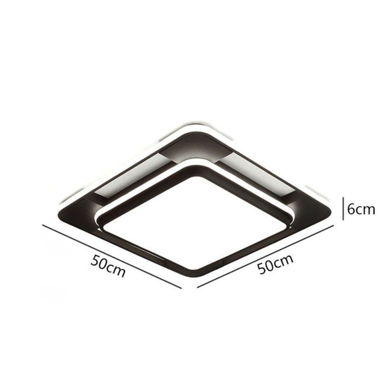 Plafoniera LED a filo quadrata moderna 50 x 50 x 6 cm 36 W