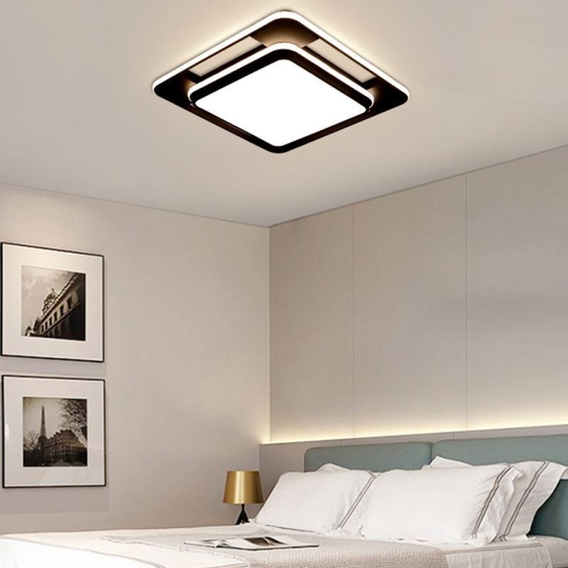 Plafoniera LED a filo quadrata moderna 50 x 50 x 6 cm 36 W