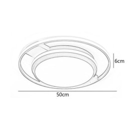 Plafoniera rotonda moderna minimalista a filo LED 36 W 50 x 6 cm