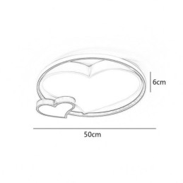 Lampada da soffitto a filo LED Double Hearts 30 W 50 x 6 cm