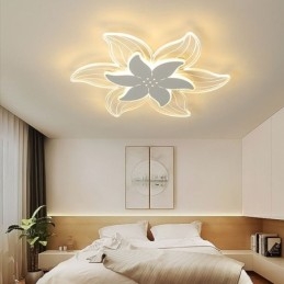 Plafoniera a filo LED a fiore moderna, 2 luci, 42 cm / 52 cm