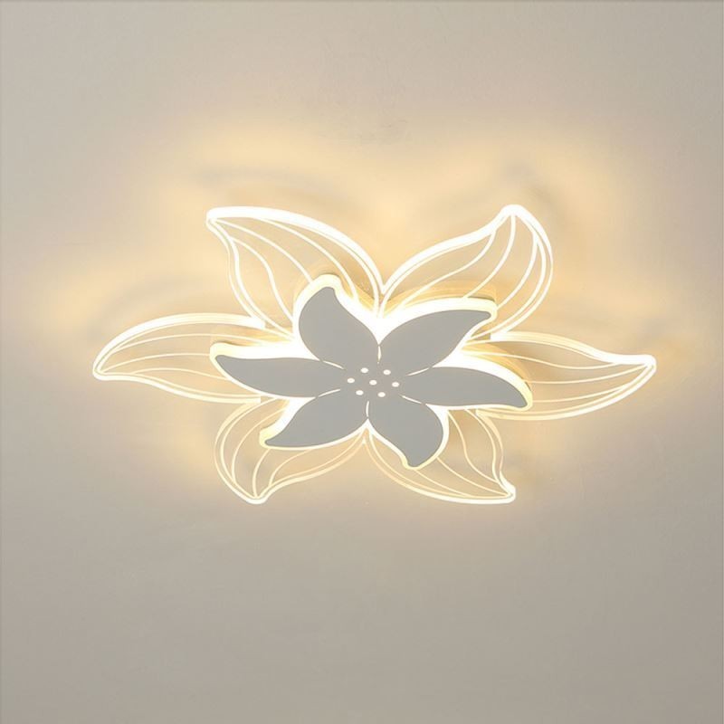 Plafoniera a filo LED a fiore moderna, 2 luci, 42 cm / 52 cm