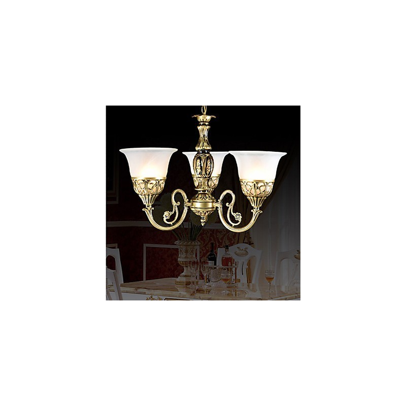 Lampadario classico tradizionale in metallo bronzo