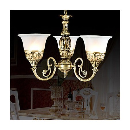 Lampadario classico tradizionale in metallo bronzo