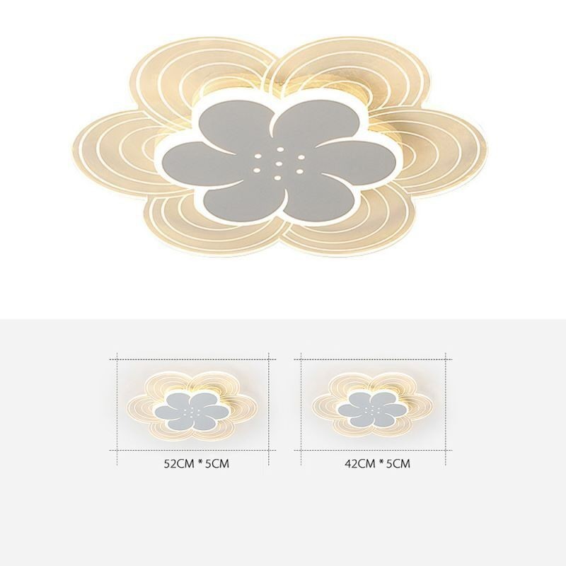 Plafoniera a petalo a filo minimalista in acrilico