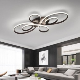 Plafoniera a filo LED moderna con motivo floreale