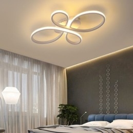 Plafoniera a filo LED moderna con motivo floreale