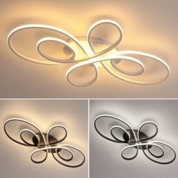 Plafoniera a filo LED moderna con motivo floreale
