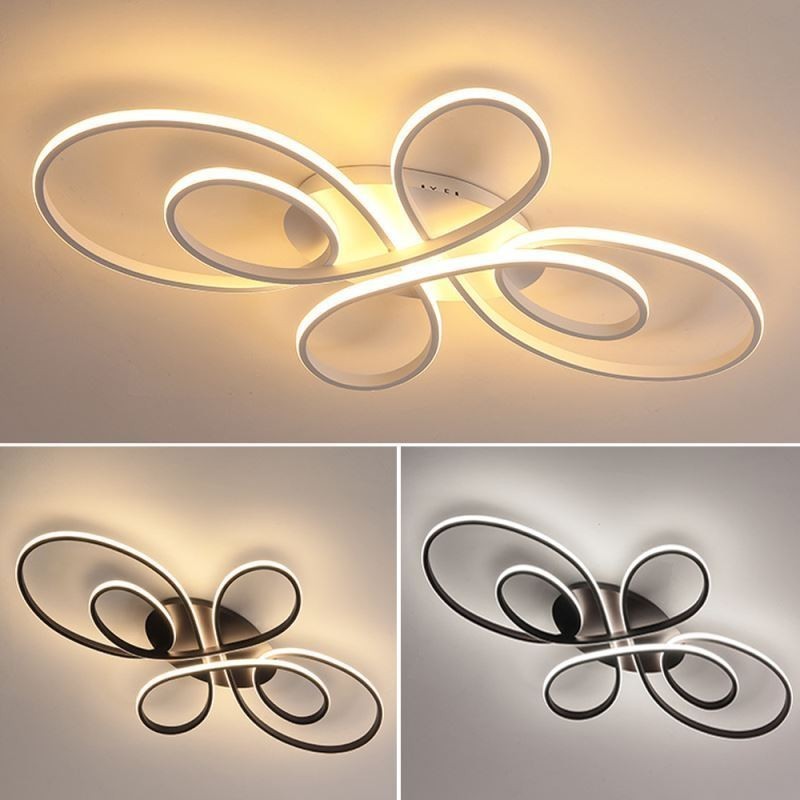 Plafoniera a filo LED moderna con motivo floreale