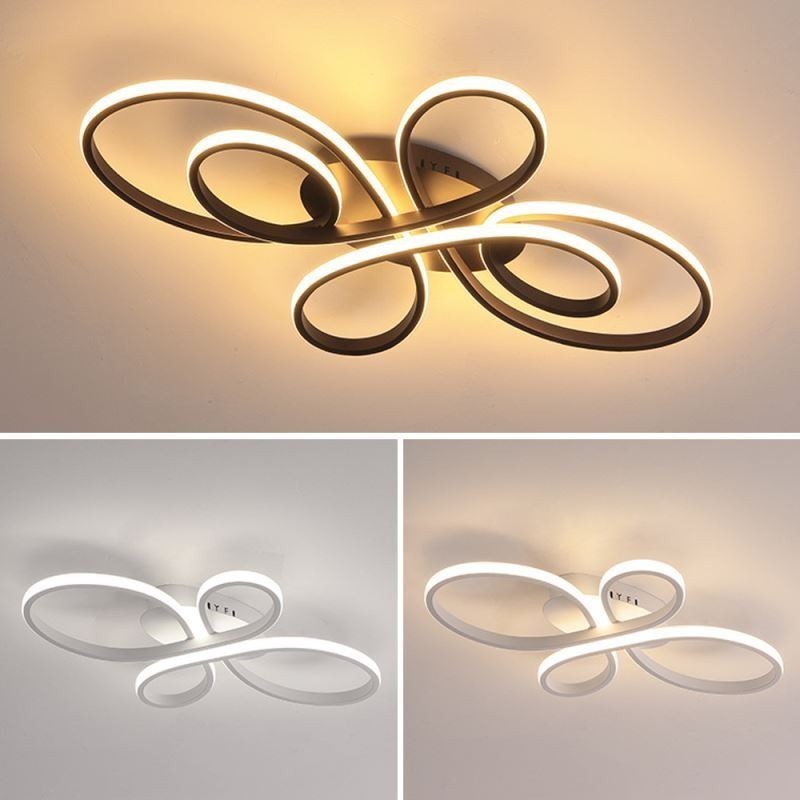 Plafoniera a filo LED moderna con motivo floreale