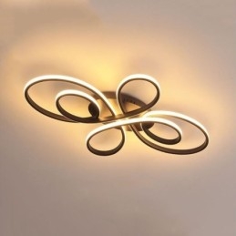 Plafoniera a filo LED moderna con motivo floreale
