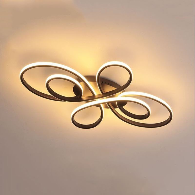 Plafoniera a filo LED moderna con motivo floreale
