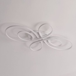 Plafoniera a filo LED moderna con motivo floreale