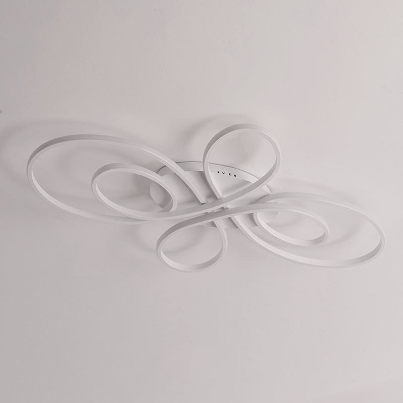 Plafoniera a filo LED moderna con motivo floreale