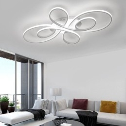 Plafoniera a filo LED moderna con motivo floreale