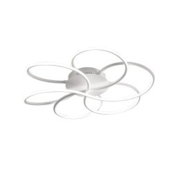 Plafoniera a filo a LED a forma di fiore, moderna, 60 x 60 x 13 cm, 72 W