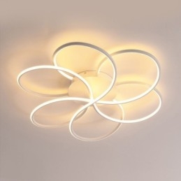 Plafoniera a filo a LED a forma di fiore, moderna, 60 x 60 x 13 cm, 72 W