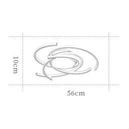 Plafoniera a filo LED moderna in acrilico 3 luci 72 W 56 x 56 x 10 cm
