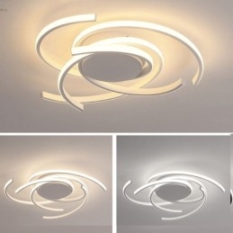 Plafoniera a filo LED moderna in acrilico 3 luci 72 W 56 x 56 x 10 cm