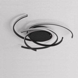 Plafoniera a filo LED moderna in acrilico 3 luci 72 W 56 x 56 x 10 cm
