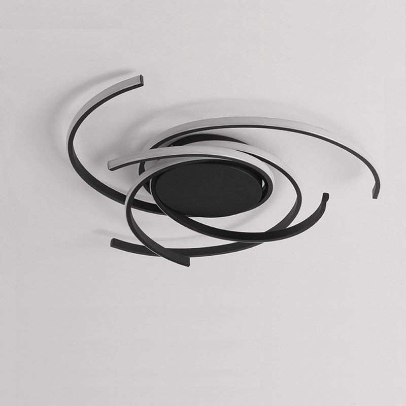 Plafoniera a filo LED moderna in acrilico 3 luci 72 W 56 x 56 x 10 cm