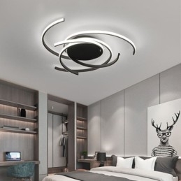 Plafoniera a filo LED moderna in acrilico 3 luci 72 W 56 x 56 x 10 cm