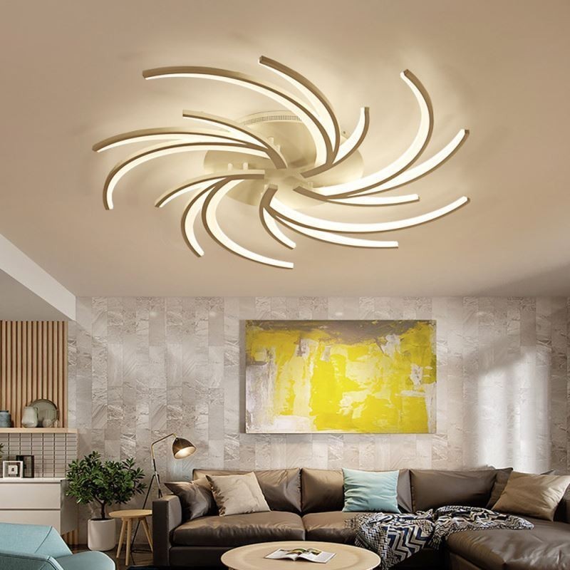 Plafoniera LED moderna a filo mulino a vento, design irregolare