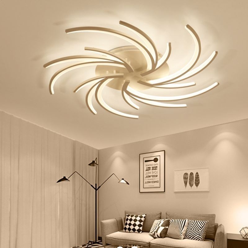 Plafoniera LED moderna a filo mulino a vento, design irregolare