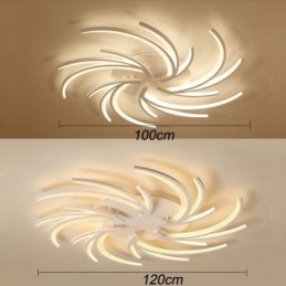 Plafoniera LED moderna a filo mulino a vento, design irregolare