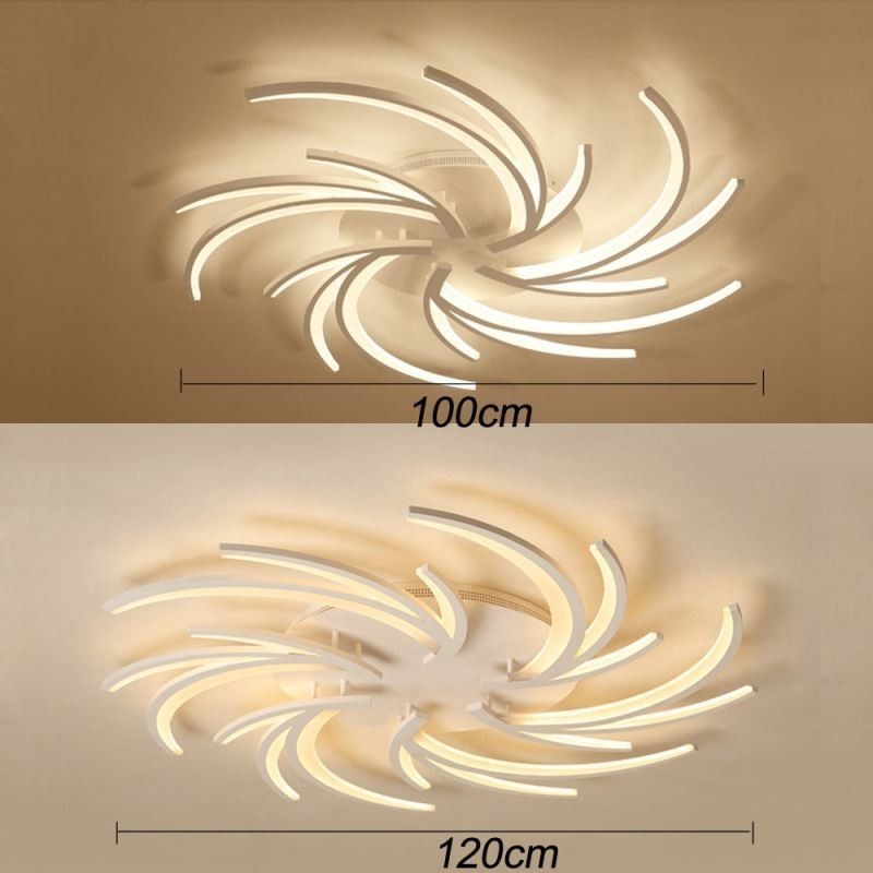 Plafoniera LED moderna a filo mulino a vento, design irregolare