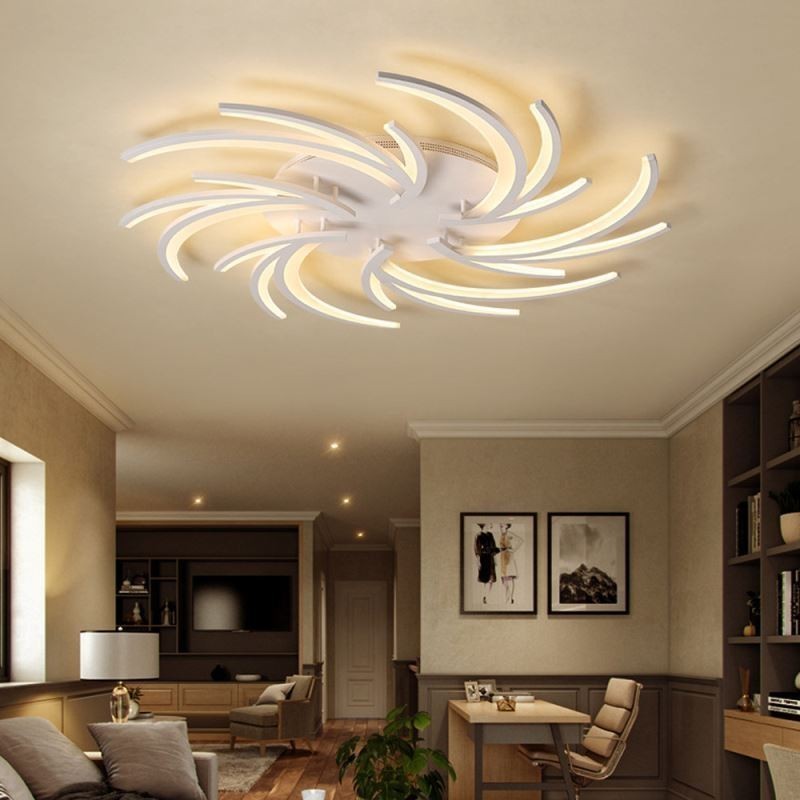 Plafoniera LED moderna a filo mulino a vento, design irregolare