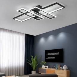 Plafoniera LED moderna geometrica a 4 luci da soffitto a filo