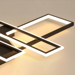 Plafoniera LED moderna geometrica a 4 luci da soffitto a filo