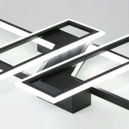 Plafoniera LED moderna geometrica a 4 luci da soffitto a filo