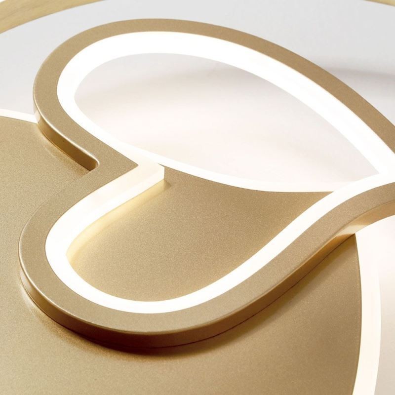 Plafoniera LED a cuore in acrilico a doppio strato, montaggio a filo, 50 x 6 cm, 36 W