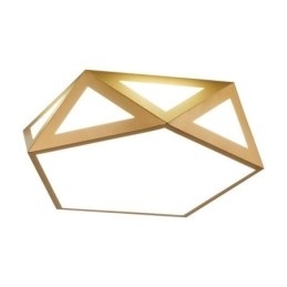 Plafoniera LED da soffitto geometrica dorata in acrilico a filo