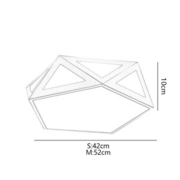 Plafoniera LED da soffitto geometrica dorata in acrilico a filo